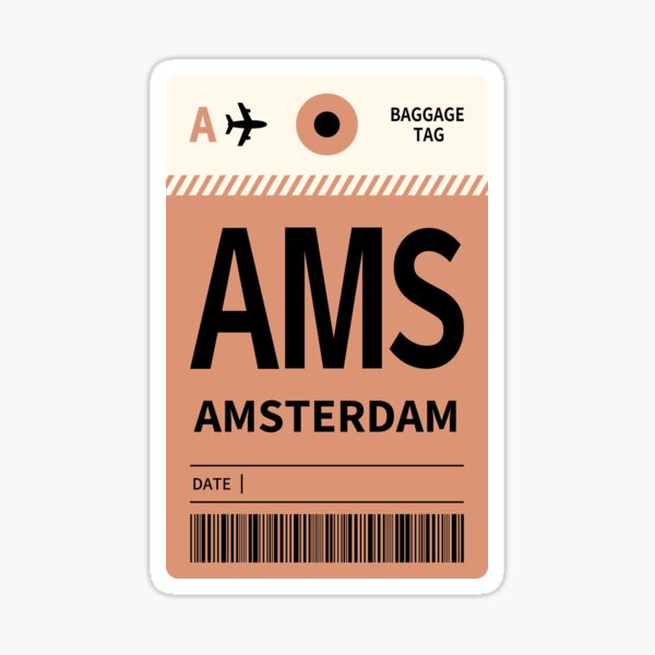Item preview, Baggage Tag Sticker - AMS designed and sold by PenguinArtJP.