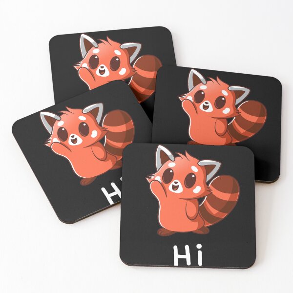Item preview, Cute Red Panda Waving Hello designed and sold by RedPandaTee.