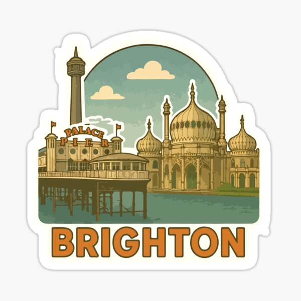 Item preview, Brighton Travel Souvenir Sticker designed and sold by rogue-design.