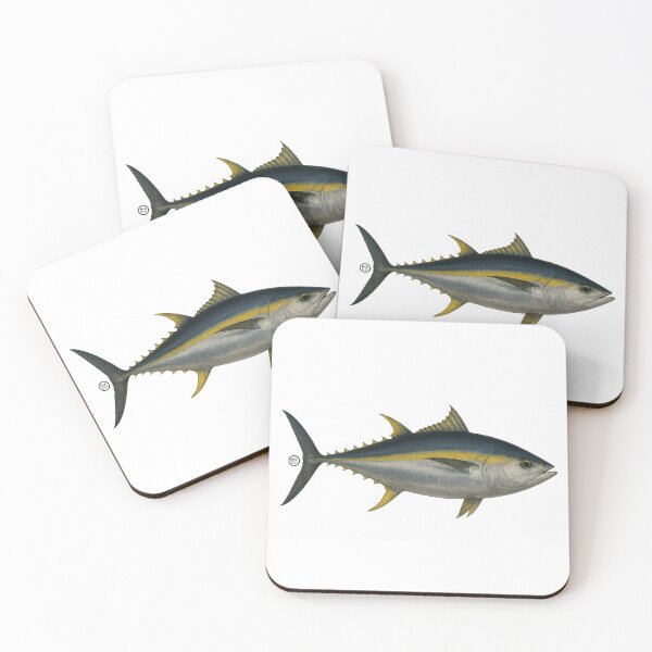 Item preview, Tuna Fish - Yellowfin Tuna - Vintage Japanese Inspired Art designed and sold by Kabuji Store.