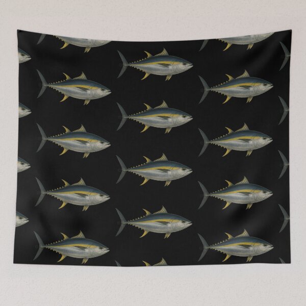 Item preview, Tuna Fish - Yellowfin Tuna - Vintage Japanese Inspired Art designed and sold by Kabuji Store.