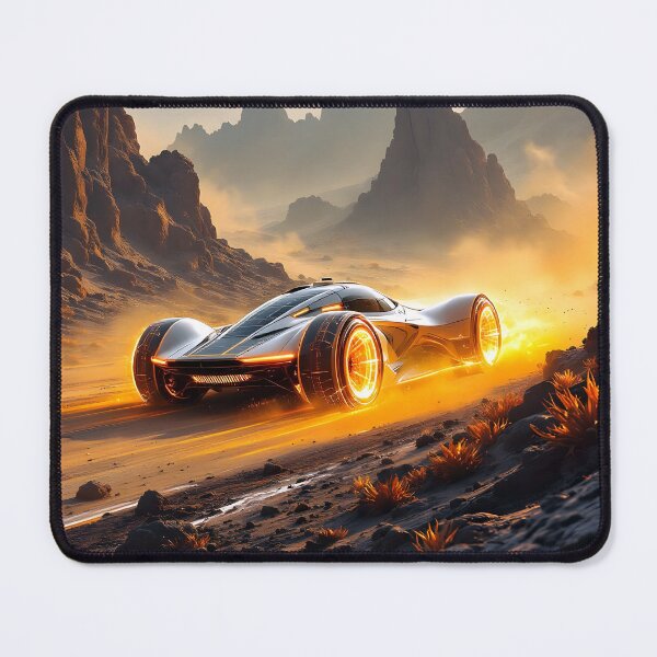 Item preview, Futuristic Sports Car in Desert designed and sold by Ink Art Design.