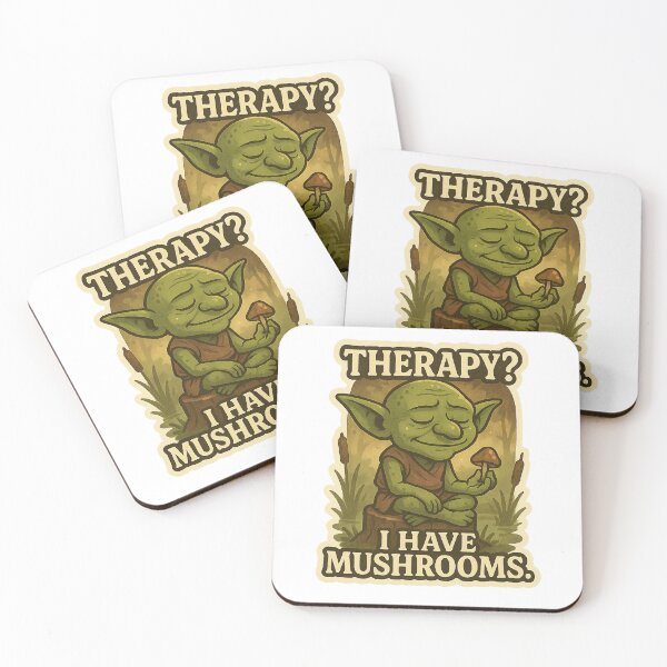 Item preview, Happy Forest Goblin - "Therapy? I Have Mushrooms" designed and sold by gorff.