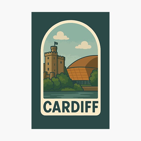 Item preview, Cardiff Travel Souvenir Sticker designed and sold by rogue-design.