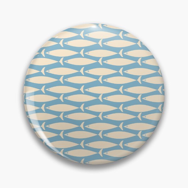 Item preview, Coastal Fish Mid Century Minimalist Pattern in Blue designed and sold by kierkegaard.