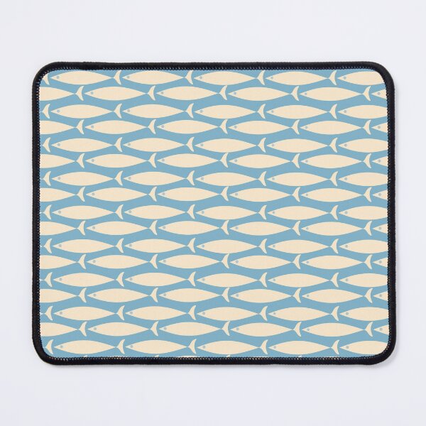 Item preview, Coastal Fish Mid Century Minimalist Pattern in Blue designed and sold by kierkegaard.