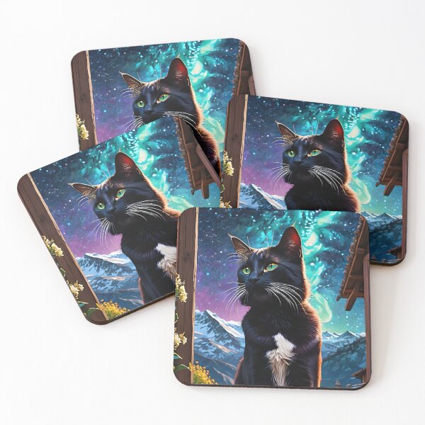 Item preview, Black Cat on a Starry Night designed and sold by SublimeMusings.