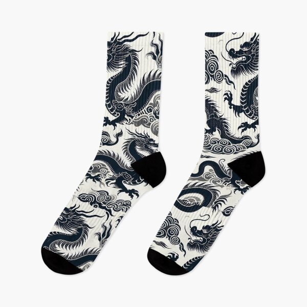Item preview, Traditional Black Dragon & Clouds Japanese Tattoo Pattern designed and sold by Jcat7.