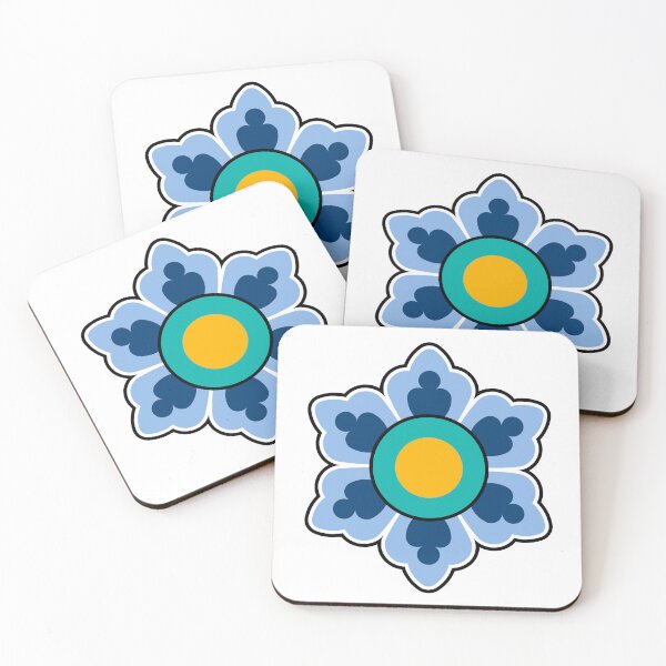 Item preview, Dancheong; six-petal blue flower. designed and sold by Rajoletta.