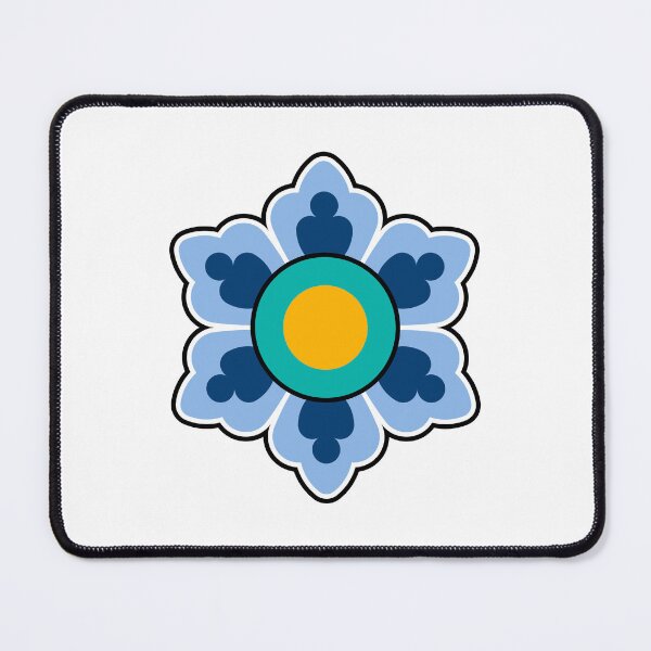 Item preview, Dancheong; six-petal blue flower. designed and sold by Rajoletta.