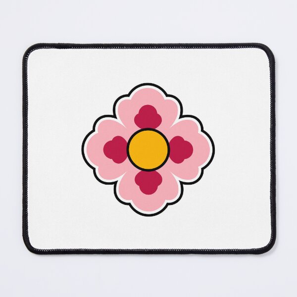 Item preview, Dancheong; four-petal pink flower designed and sold by Rajoletta.