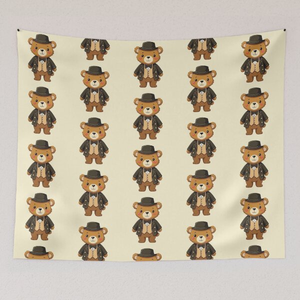 Item preview, Cute bear animal portrait retro vintage aesthetic cool  designed and sold by anrecat.