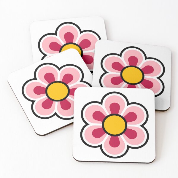 Item preview, Dancheong; six-petal pink flower. designed and sold by Rajoletta.