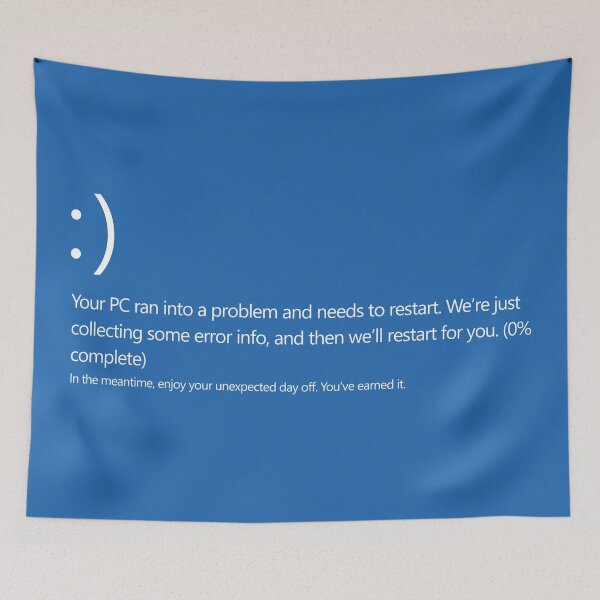 Item preview, Blue Screen of Day Off – Funny Tech Error Parody designed and sold by NiceHatHarry.