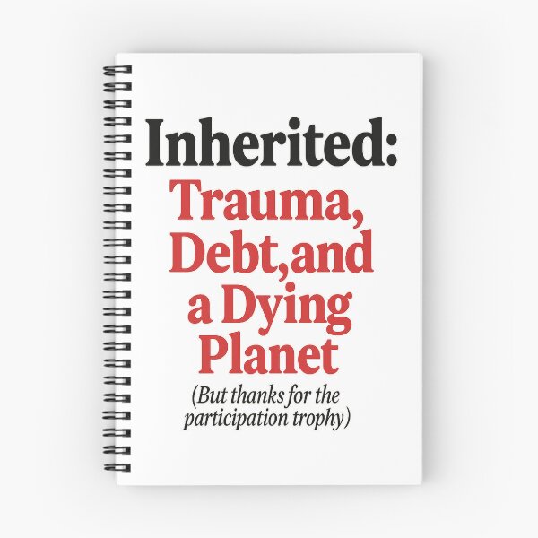 Artikelvorschau, Geerbt: Trauma, Schulden und ein sterbender Planet (Teilnahmetrophäen-Edition) entworfen und verkauft von RedTapeThreads.