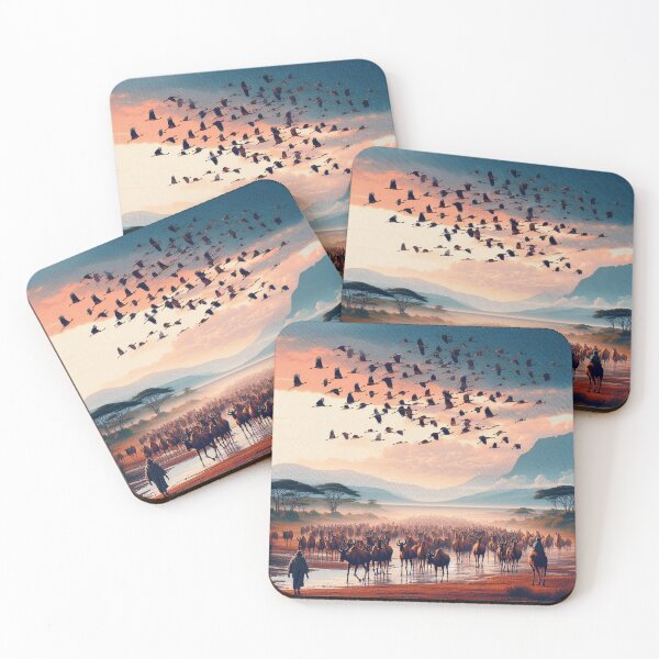 Item preview,  Masai Mara Migration in Pixels designed and sold by PrintAfricanArt.