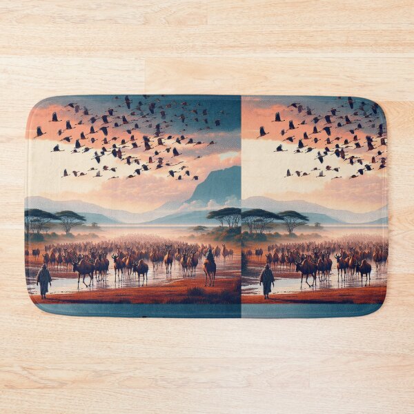 Item preview,  Masai Mara Migration in Pixels designed and sold by PrintAfricanArt.