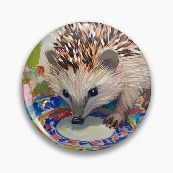 Item preview, Preppy Hedgehog drinking milk designed and sold by SophieClimaArt.