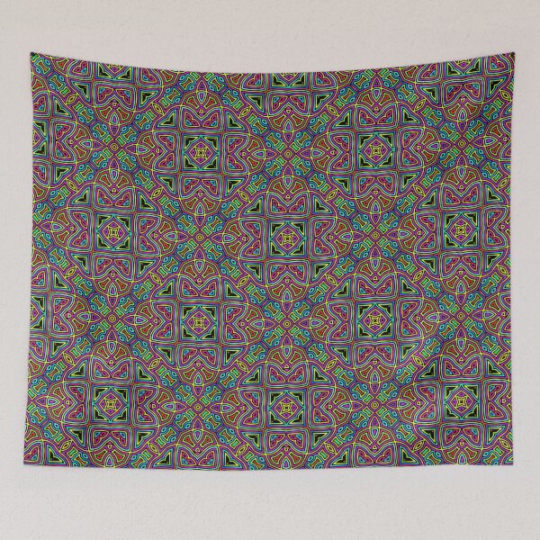 Item preview, colorful abstract tile pattern designed and sold by chambergambit.