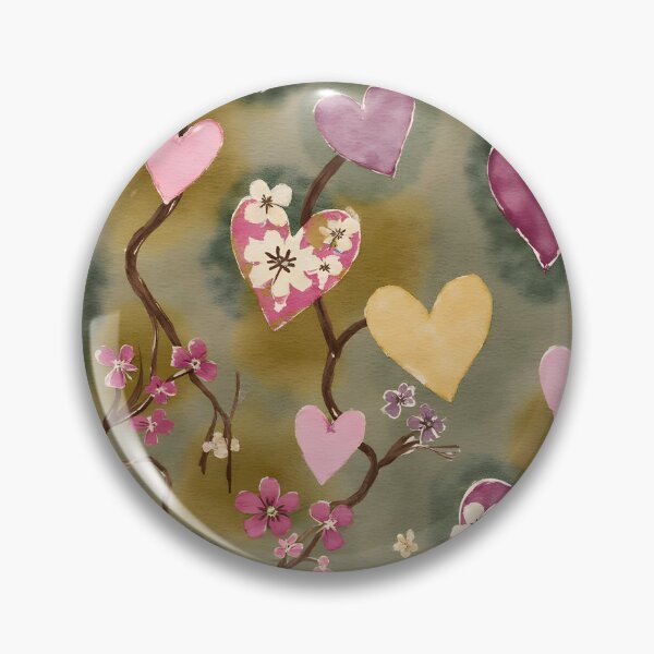 Item preview, Crayon Heart Vine – Cozy Seamless Floral Pattern in Earthy Tones designed and sold by TinyDreamWorld.