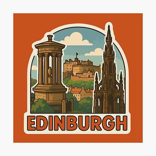 Item preview, Edinburgh Travel Souvenir Sticker designed and sold by rogue-design.