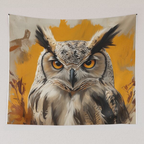 Item preview, Stunning Owl bird Painting for Home & Office designed and sold by LazyOwlStore.