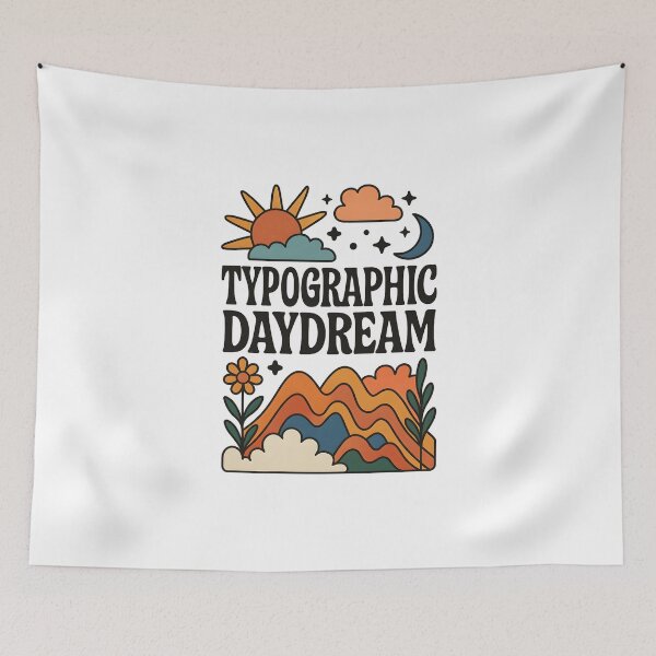 Item preview, Typographic Daydream designed and sold by inkNext.