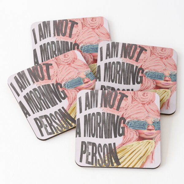 Item preview, Harajuku Kawaii Girl Art “I Am Not a Morning Person” Pastel Cute Anime Style Funny Quote Aesthetic Gift designed and sold by MsMetalROk.