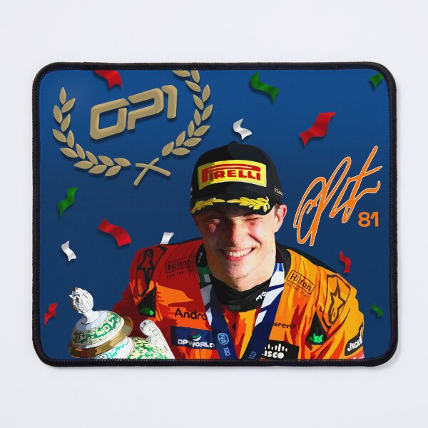 Item preview, Oscar Piastri 1st Win Digital Portrait designed and sold by lineandlunar.