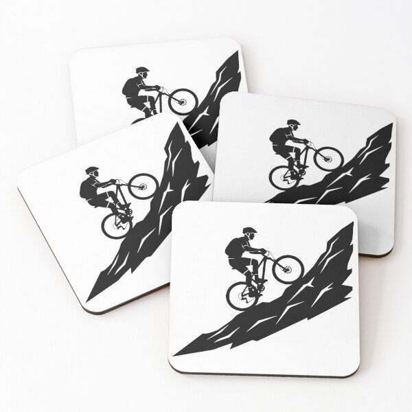 Item preview, Mountain Biker Climbing Steep Trail Silhouette designed and sold by AFernandesDSG.