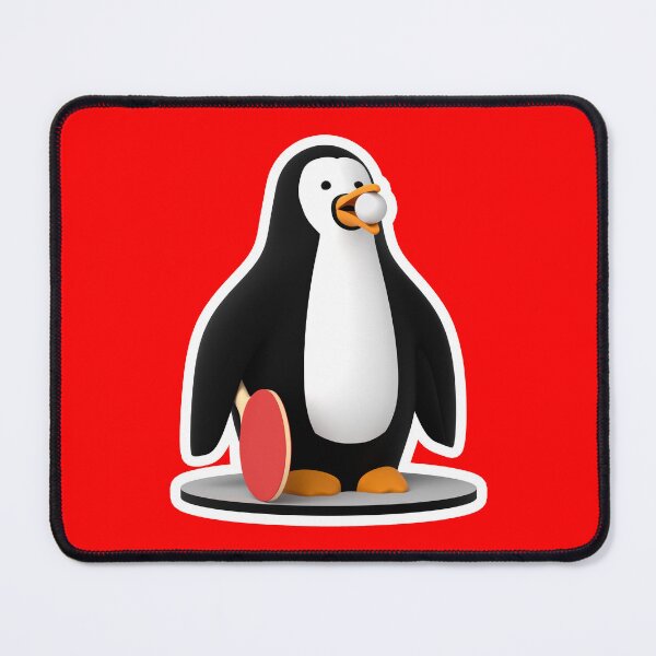 Item preview, Table tennis ping pong penguin with white border designed and sold by lathspell.