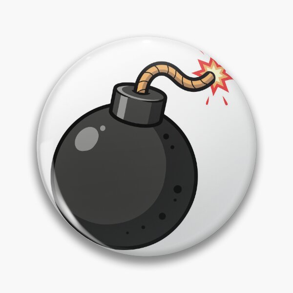 Item preview, Cartoon-Style Bomb with Lit Fuse designed and sold by AFernandesDSG.