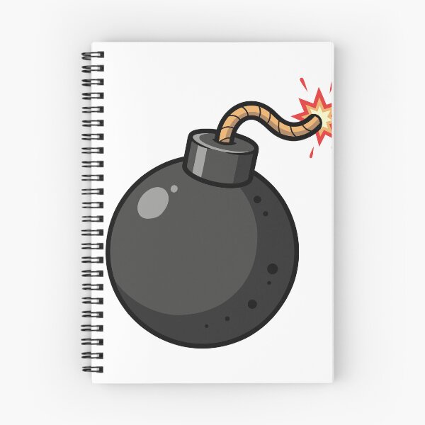 Item preview, Cartoon-Style Bomb with Lit Fuse designed and sold by AFernandesDSG.