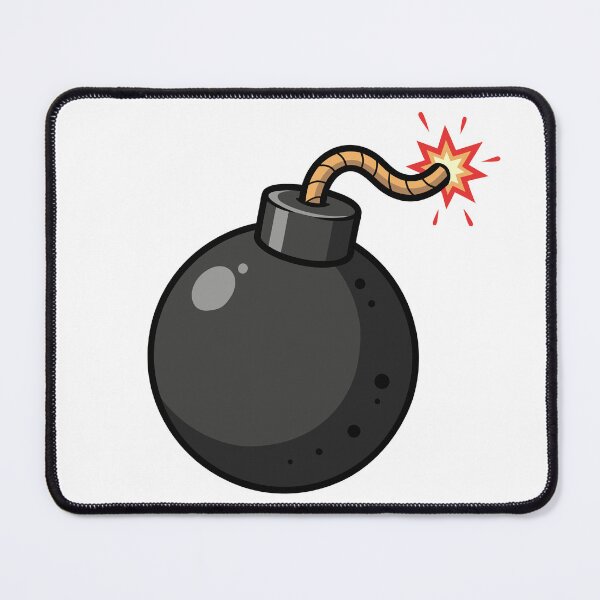 Item preview, Cartoon-Style Bomb with Lit Fuse designed and sold by AFernandesDSG.
