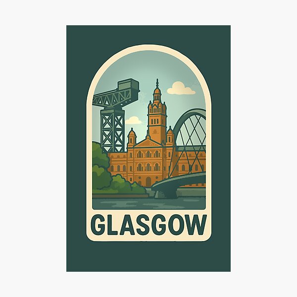 Item preview, Glasgow Travel Souvenir Sticker designed and sold by rogue-design.