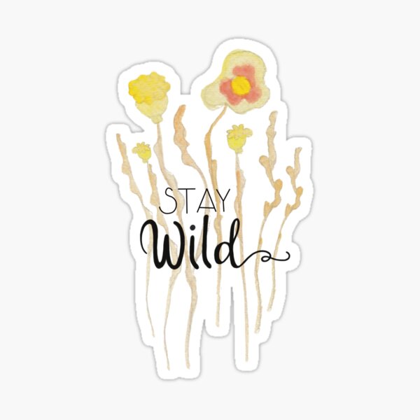Item preview, Stay Wild Watercolor Wildflowers – Boho Nature Quote Art designed and sold by _heathervilla_.