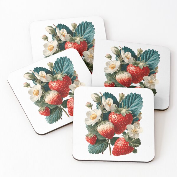 Item preview, Strawberries Summer Flower Nature Lover Floral Botanical designed and sold by SecretDicer.