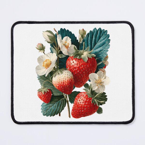 Item preview, Strawberries Summer Flower Nature Lover Floral Botanical designed and sold by SecretDicer.