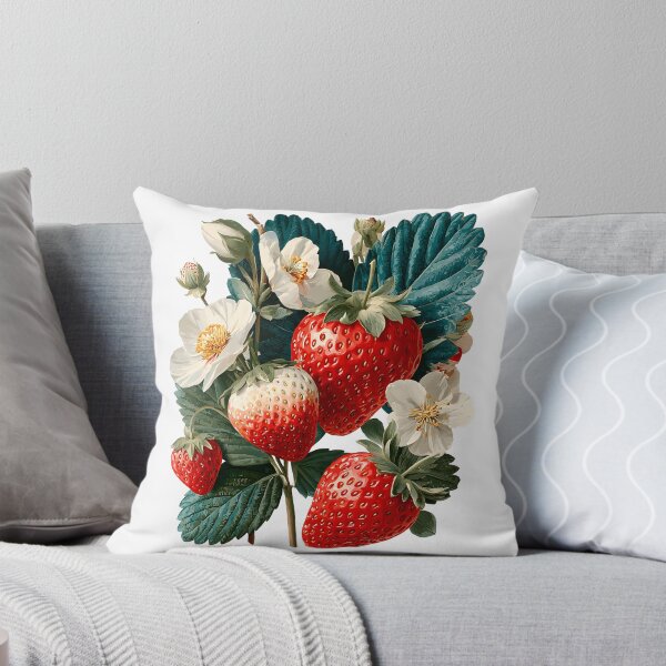 Item preview, Strawberries Summer Flower Nature Lover Floral Botanical designed and sold by SecretDicer.