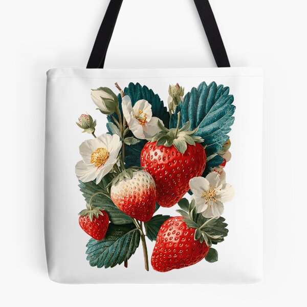 Item preview, Strawberries Summer Flower Nature Lover Floral Botanical designed and sold by SecretDicer.