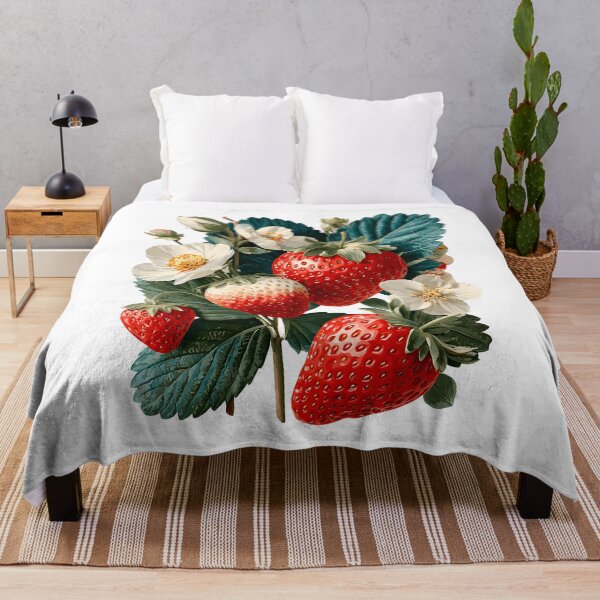Item preview, Strawberries Summer Flower Nature Lover Floral Botanical designed and sold by SecretDicer.