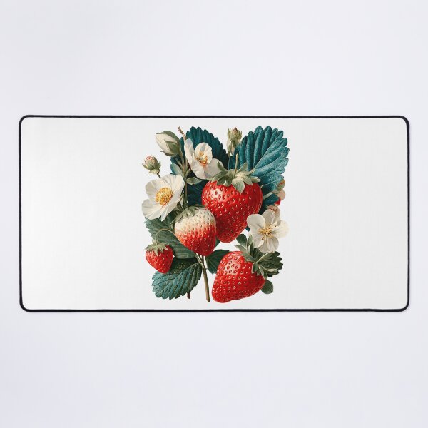 Item preview, Strawberries Summer Flower Nature Lover Floral Botanical designed and sold by SecretDicer.