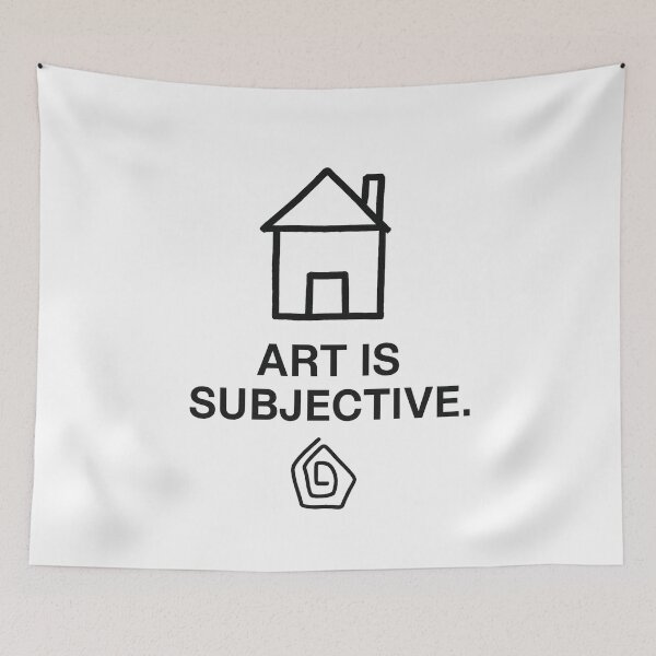 Item preview, “Art Is Subjective” – Funny Doodle Design with Hand-Drawn House designed and sold by Domci.