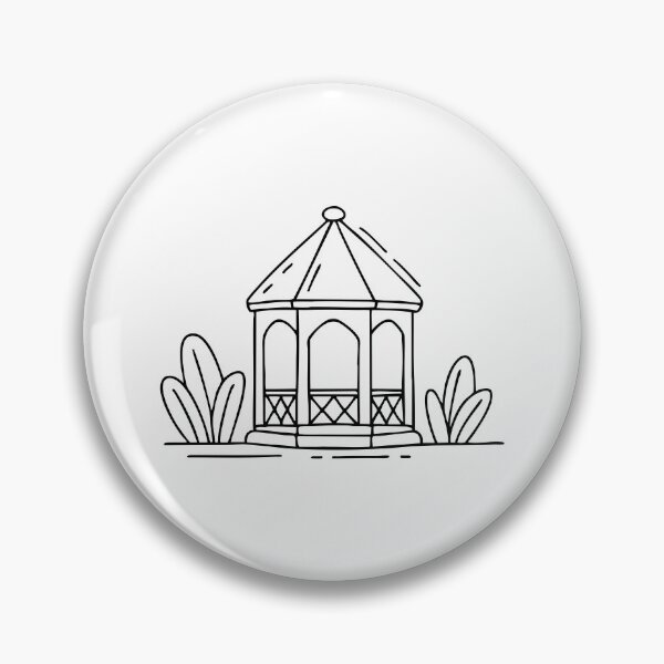 Item preview, A gazebo with an octagonal roof in a garden designed and sold by rasagamastore.