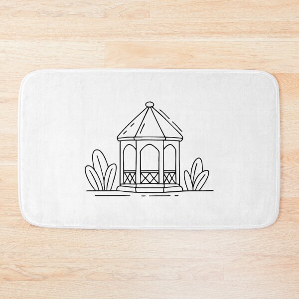 Item preview, A gazebo with an octagonal roof in a garden designed and sold by rasagamastore.