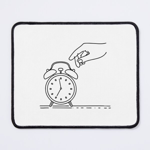Item preview, A hand turning off an old fashioned alarm clock designed and sold by rasagamastore.