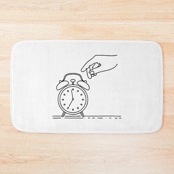 Item preview, A hand turning off an old fashioned alarm clock designed and sold by rasagamastore.