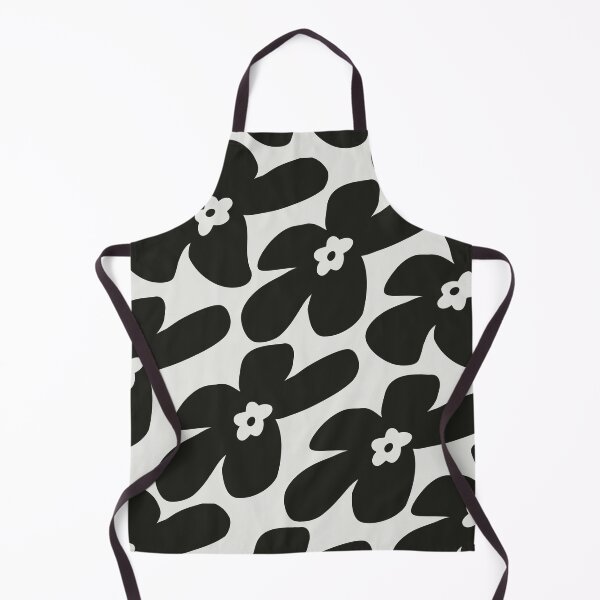 Item preview, Abstract Flowers Pattern 2b in Monochrome Black WHite designed and sold by nineFlorals.