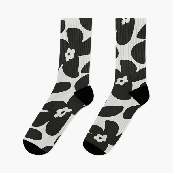 Item preview, Abstract Flowers Pattern 2b in Monochrome Black WHite designed and sold by nineFlorals.