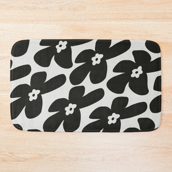 Item preview, Abstract Flowers Pattern 2b in Monochrome Black WHite designed and sold by nineFlorals.